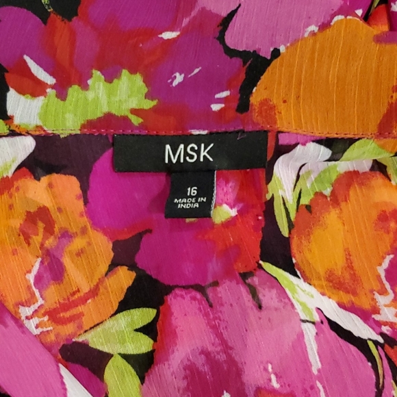 Sleeveless high-low red and pink dress - Picture 7 of 8